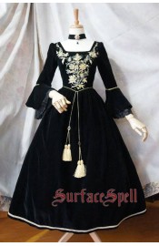 Surface Spell Gothic Bourbon Embroidery One Piece